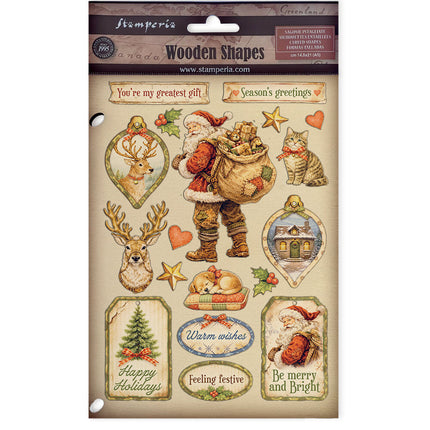 Stamperia - Silent Night - A5 Wooden Shapes