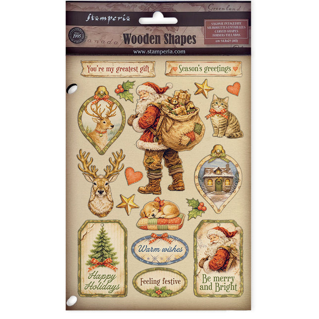 Stamperia - Silent Night - A5 Wooden Shapes