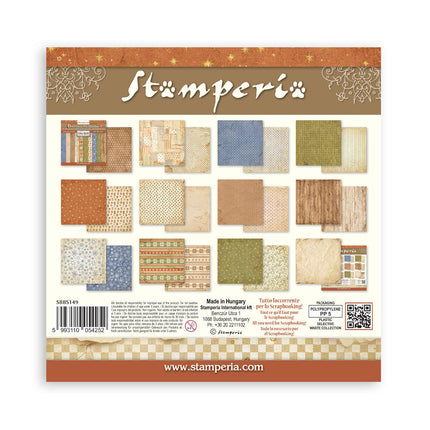Stamperia - Silent Night Backgrounds - 8x8 Paper Pad