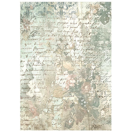 Stamperia - White Christmas - Background Rice paper A6 8 sheets