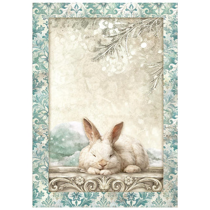 Stamperia - White Christmas - Mini Rice paper A6 8 sheets