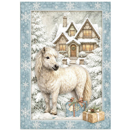 Stamperia - White Christmas - Mini Rice paper A6 8 sheets