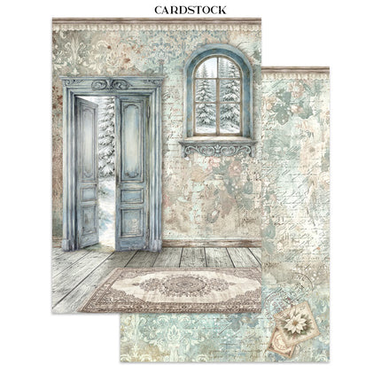 Stamperia - White Christmas - Junk journal stickers, cut-outs, backgrounds