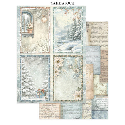 Stamperia - White Christmas - Junk journal stickers, cut-outs, backgrounds