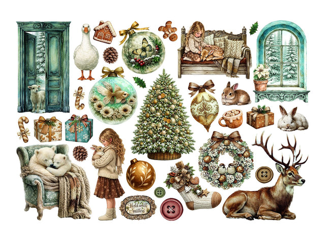 Stamperia - White Christmas - Ephemera