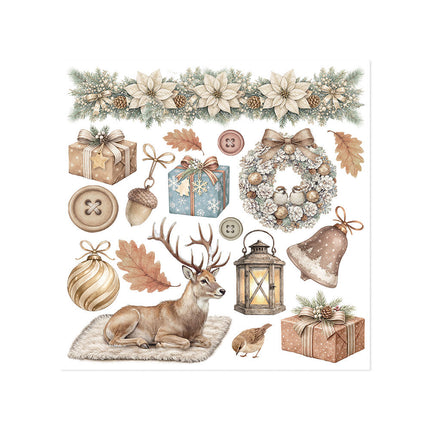 Stamperia - White Christmas - Rub-On Kit - 6/Pkg