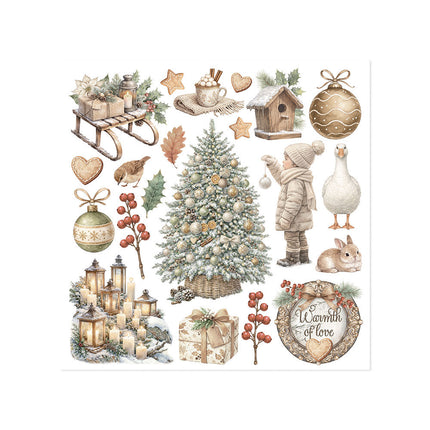 Stamperia - White Christmas - Rub-On Kit - 6/Pkg