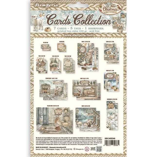 Stamperia - White Christmas - Cards Collection
