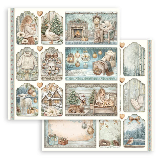 Stamperia - White Christmas - Mixed Cards & Tags