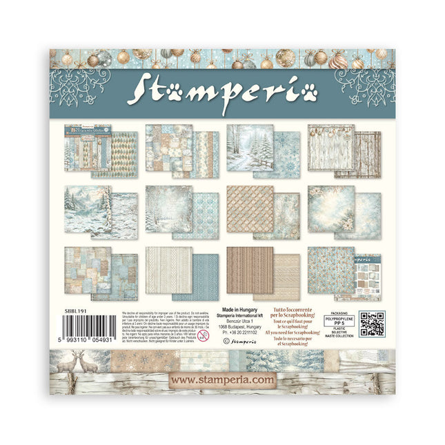 Stamperia - White Christmas Backgrounds - 12x12 Paper Pad
