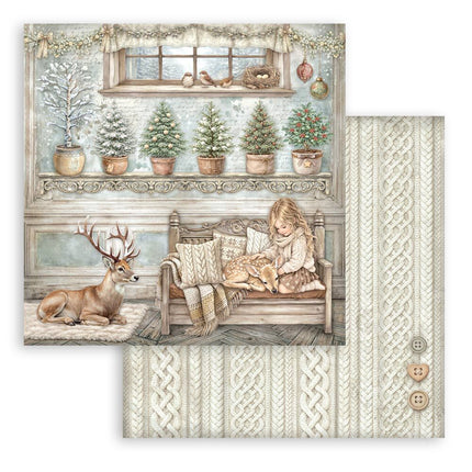 Stamperia - White Christmas - 8x8 Paper Pad