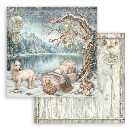 Stamperia - White Christmas - 8x8 Paper Pad