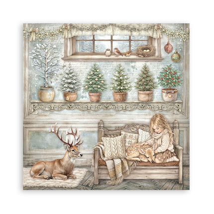 Stamperia - White Christmas - Maxi 8x8 Paper Pad