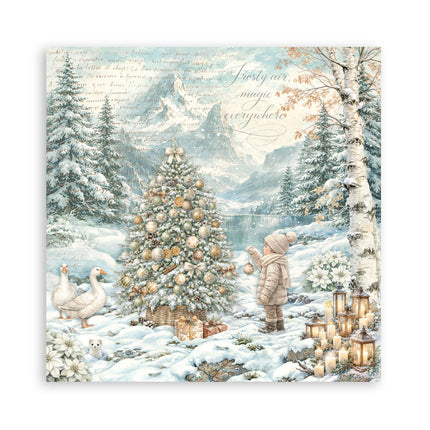 Stamperia - White Christmas - Maxi 8x8 Paper Pad