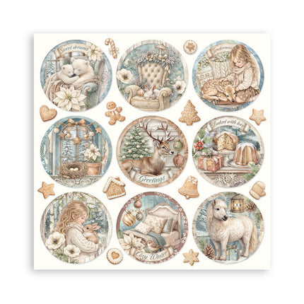 Stamperia - White Christmas - Maxi 8x8 Paper Pad