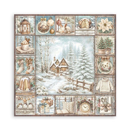 Stamperia - White Christmas - Maxi 8x8 Paper Pad