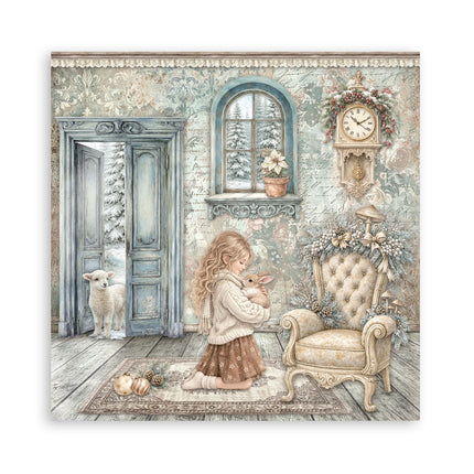 Stamperia - White Christmas - Maxi 8x8 Paper Pad