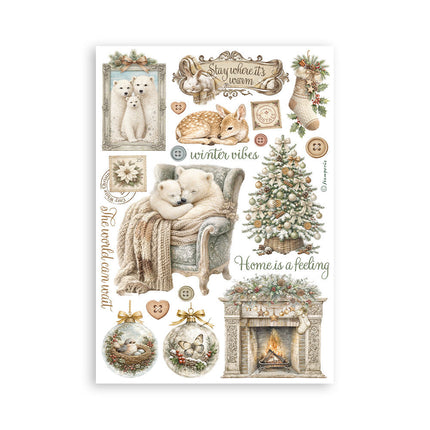 Stamperia - White Christmas - A5 Washi Pad