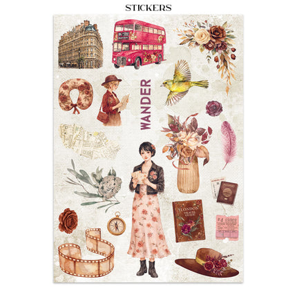 Stamperia - Our Way - Junk journal stickers, cut-outs, backgrounds