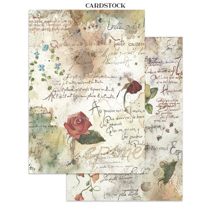 Stamperia - Flowers & Poems - Junk journal stickers, cut-outs, backgrounds - 5993110055259 - 3