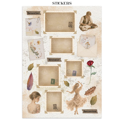 Stamperia - Flowers & Poems - Junk journal stickers, cut-outs, backgrounds - 5993110055259 - 9