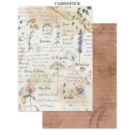 Stamperia - Flowers & Poems - Junk journal stickers, cut-outs, backgrounds - 5993110055259 - 5