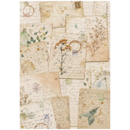 Stamperia - Flowers & Poems - Rice Paper A4 Selection - 5993110055693 - 6