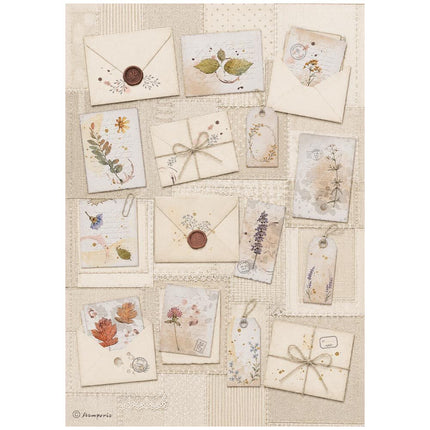 Stamperia - Flowers & Poems - Rice Paper A4 Selection - 5993110055693 - 5