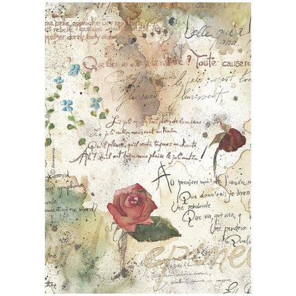 Stamperia - Flowers & Poems - Rice Paper A4 Selection - 5993110055693 - 2