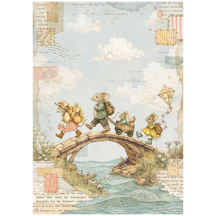 Stamperia - Cozy Family - Rice Paper A4 Selection - 5993110055709 - 3