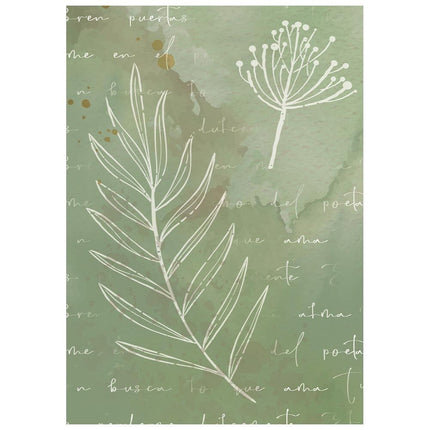 Stamperia - Flowers & Poems - Background Rice paper A6 8 sheets