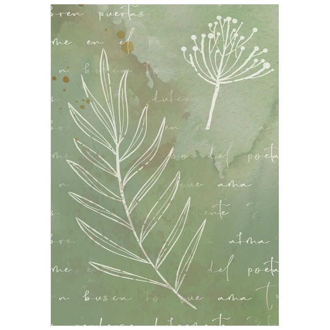 Stamperia - Flowers & Poems - Background Rice paper A6 8 sheets