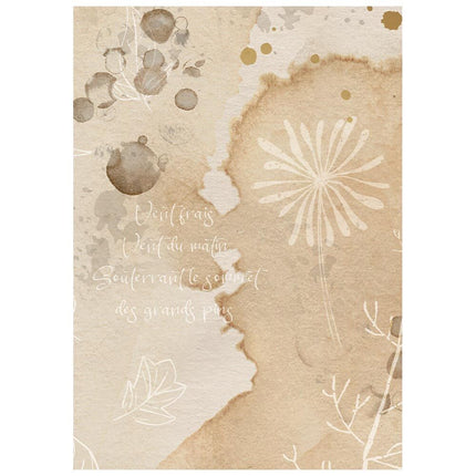 Stamperia - Flowers & Poems - Background Rice paper A6 8 sheets