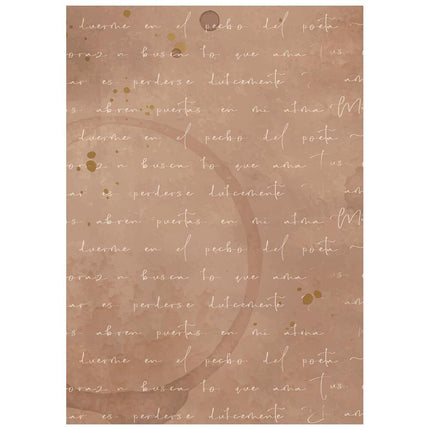 Stamperia - Flowers & Poems - Background Rice paper A6 8 sheets