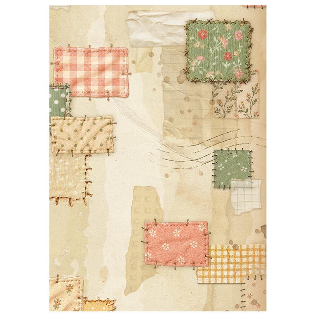Stamperia - Cozy Family - Background Rice paper A6 8 sheets