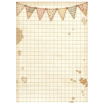 Stamperia - Cozy Family - Background Rice paper A6 8 sheets