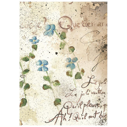 Stamperia - Flowers & Poems - Mini Rice paper A6 8 sheets