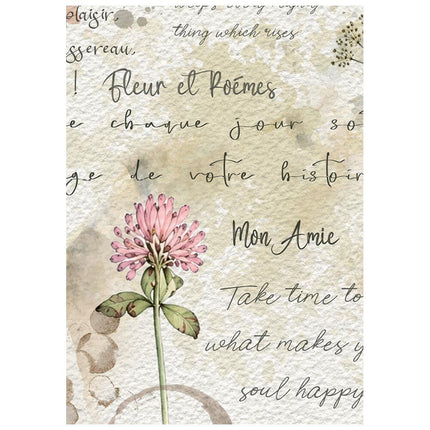 Stamperia - Flowers & Poems - Mini Rice paper A6 8 sheets