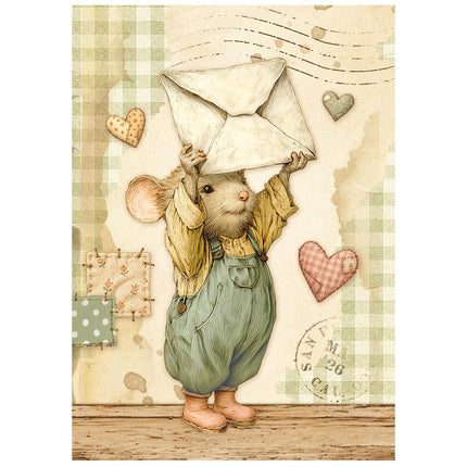 Stamperia - Cozy Family - Mini Rice paper A6 8 sheets - 5993110055761 - 2
