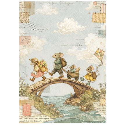 Stamperia - Cozy Family - Mini Rice paper A6 8 sheets - 5993110055761 - 8