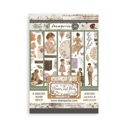 Stamperia - Flowers & Poems - A5 Washi Pad - 5993110055822