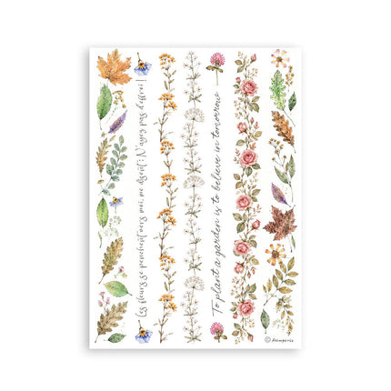 Stamperia - Flowers & Poems - A5 Washi Pad - 5993110055822 - 5