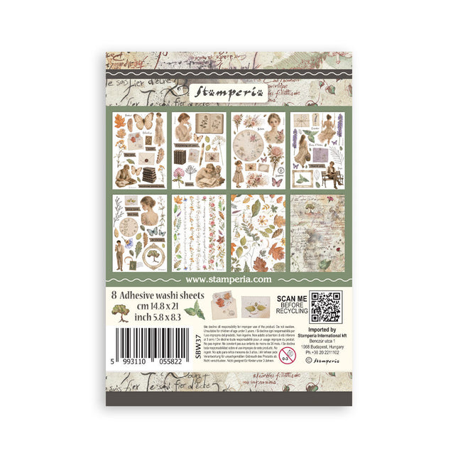 Stamperia - Flowers & Poems - A5 Washi Pad - 5993110055822 - 2