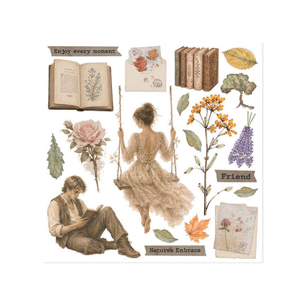 Stamperia - Flowers & Poems - Rub-On Kit - 6/Pkg - 5993110055914 - 5