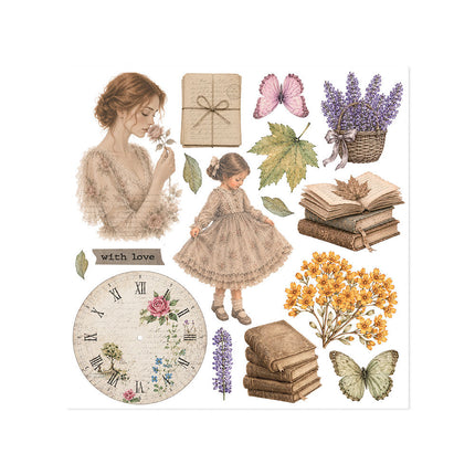 Stamperia - Flowers & Poems - Rub-On Kit - 6/Pkg - 5993110055914 - 6