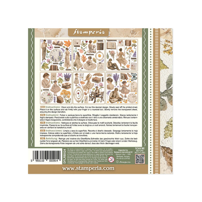 Stamperia - Flowers & Poems - Rub-On Kit - 6/Pkg - 5993110055914 - 2