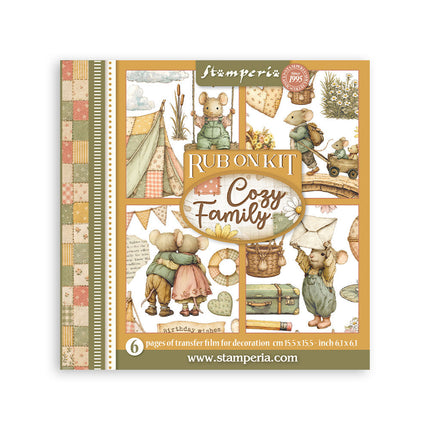 Stamperia - Cozy Family - Rub-On Kit - 6/Pkg - 5993110055921