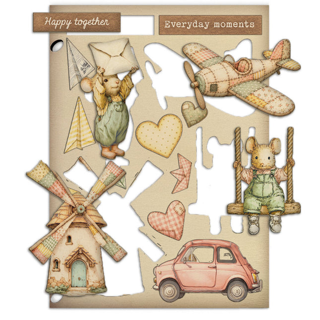 Stamperia - Cozy Family - A5 Wooden Shapes