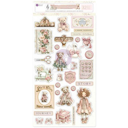 Prima - Buttons & Keepsakes Stickers – 32 pcs