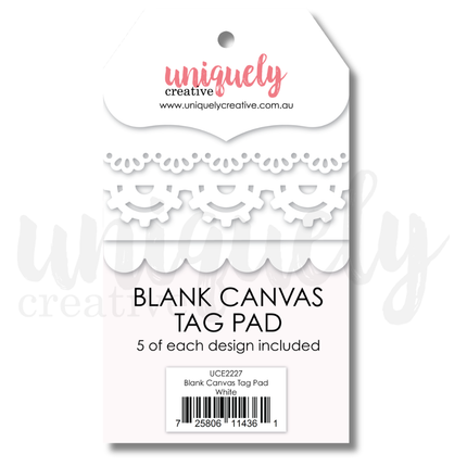 Uniquely Creative - Blank Canvas Tag Pad - White